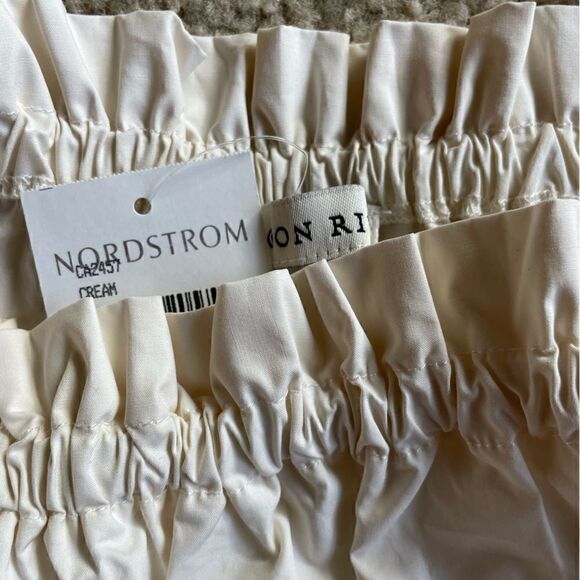 Moon River Tied Front Cotton Peplum Tops Cream Size XS - Picture 6 of 10